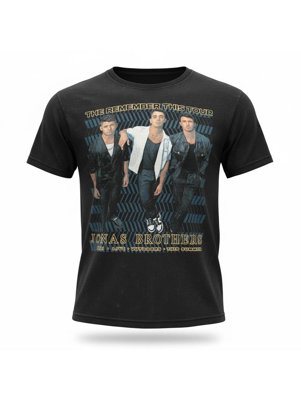Jonas Brothers Remember This Tour 2021 Black Small T-Shirt